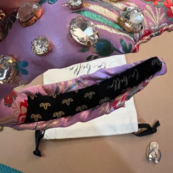 La Bella Purple Silk Embellished Headband - Picture 15 of 16